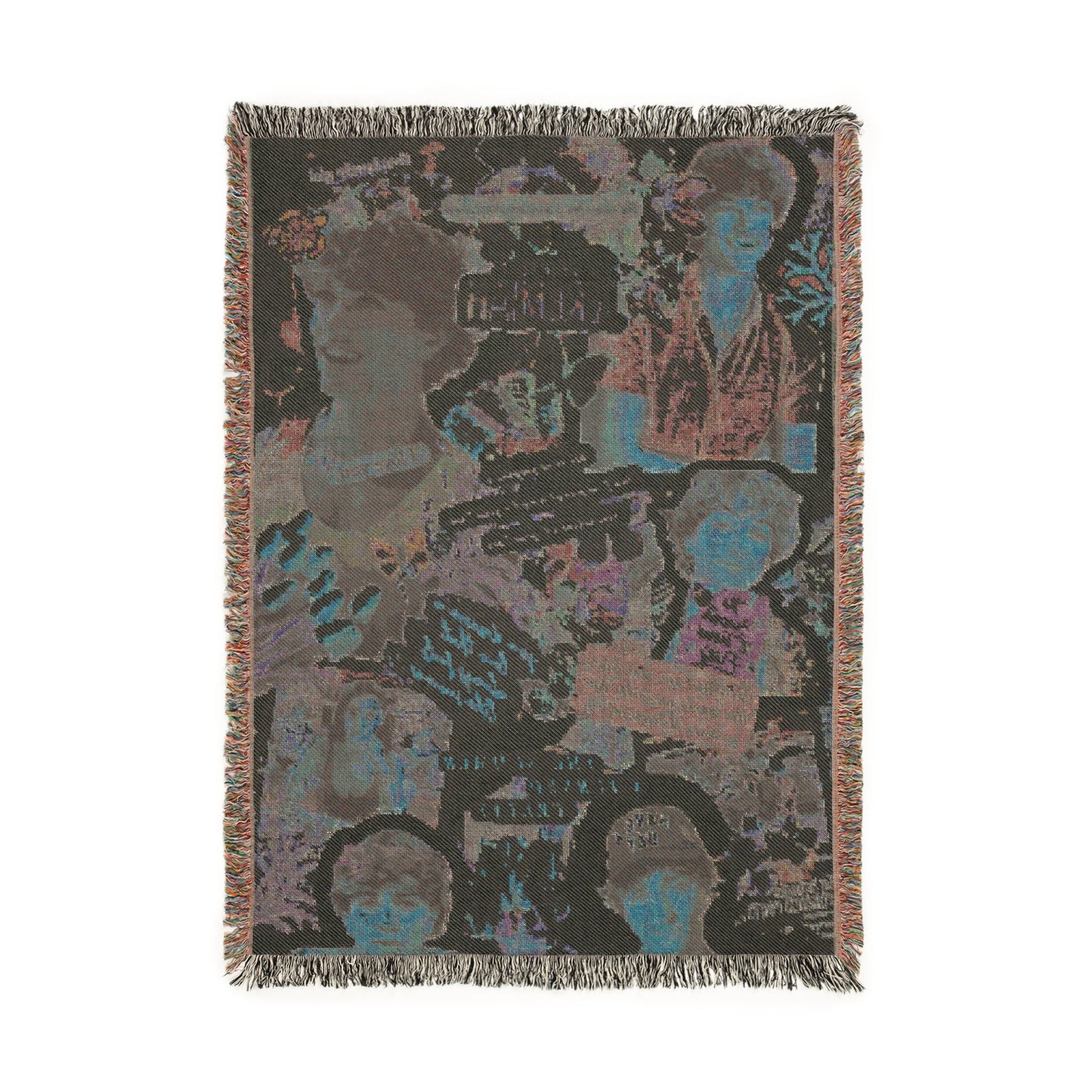 Artistic Woven Blanket, Cozy Throw, Home Decor, Gift for Her, Bed & Living Room Accent, Bohemian Style Tapestry