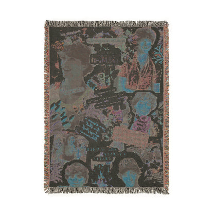 Artistic Woven Blanket, Cozy Throw, Home Decor, Gift for Her, Bed & Living Room Accent, Bohemian Style Tapestry